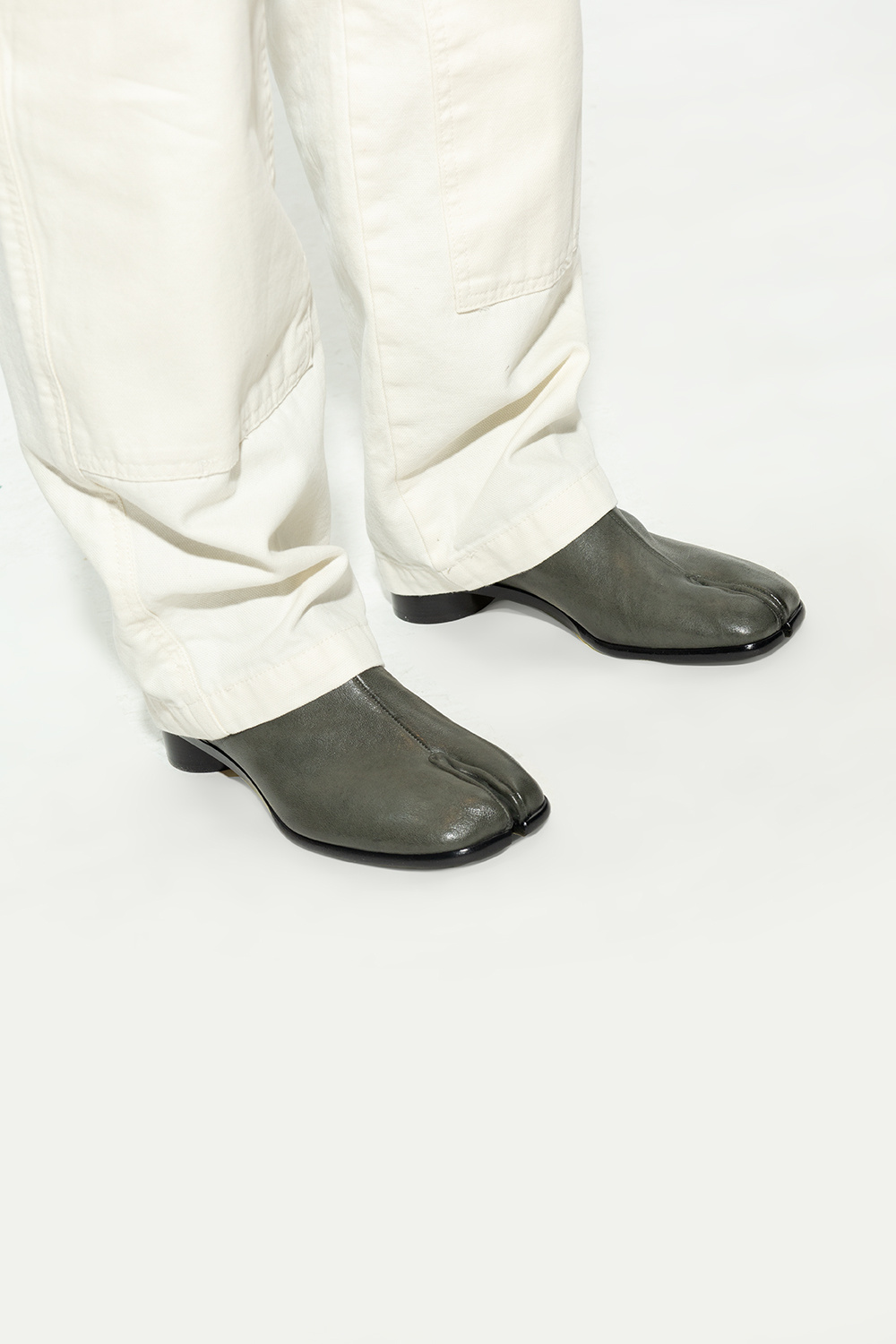 Green 'Tabi' leather ankle boots Maison Margiela - Vitkac Canada